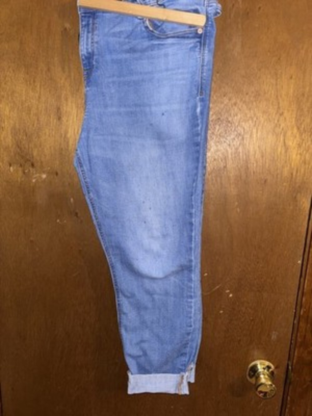 Old Navy High-Rise Super Skinny Jeans Light Blue Denim Stretch Pockets Size 18